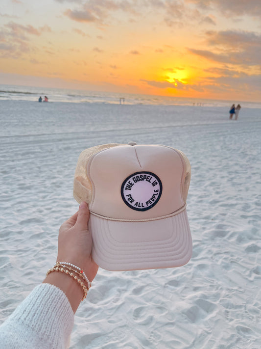 Ivory Cream Patch Hat